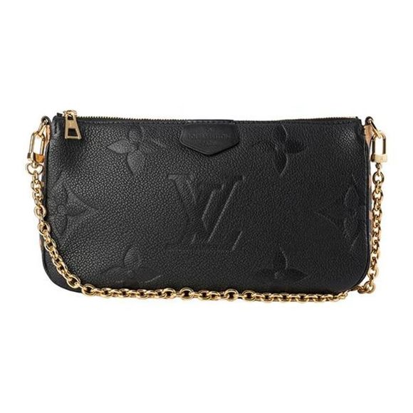 Louis Vuitton Monogram Chain Shoulder Bag Leather Black Leopard Print - Picture 7 of 9